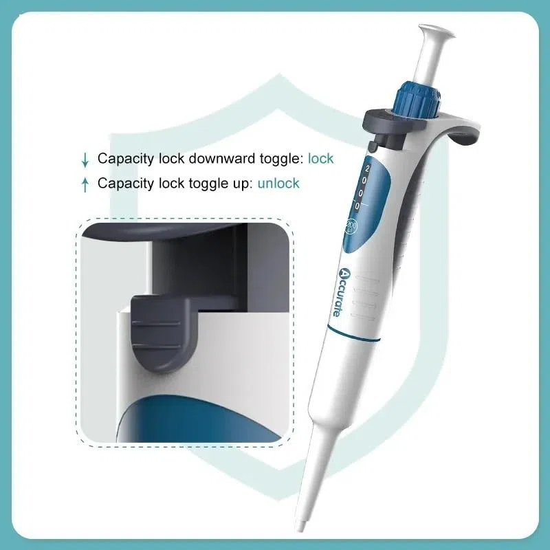 Pipeta laboratoryjna Cyfrowa regulowana mikropipeta z końcówkami do pipet,Długowieczny sprzęt(0.5-5ml)