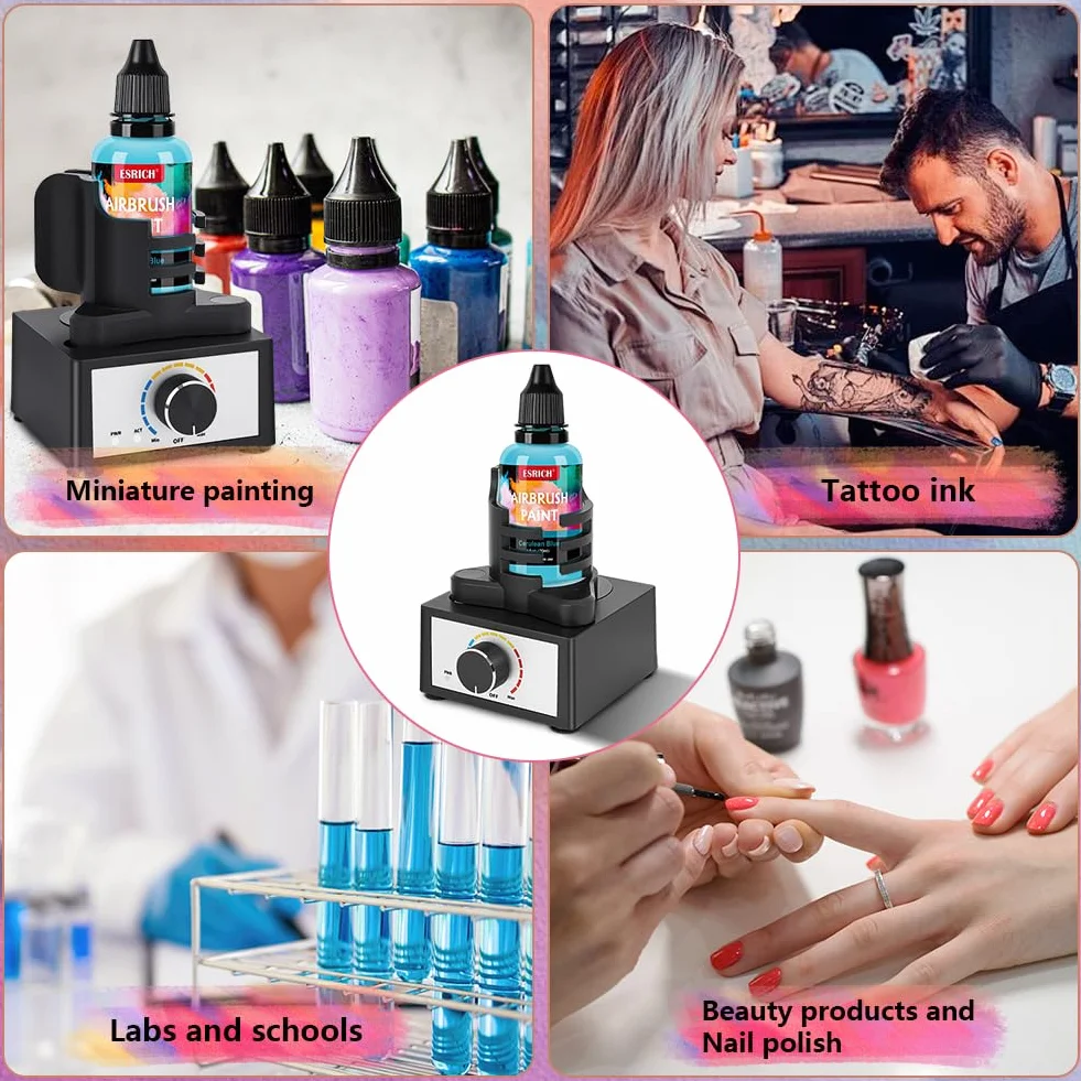 Hotut Paint Shaker Mikser Mini Vortex, DIY Model Paint Shaker, 3-stopniowa regulacja prędkości, 300 ~ 2400 obr./min, pojemność 10-100 ml, mieszacz farb akrylowych, laboratoryjnych lakierów do paznokci