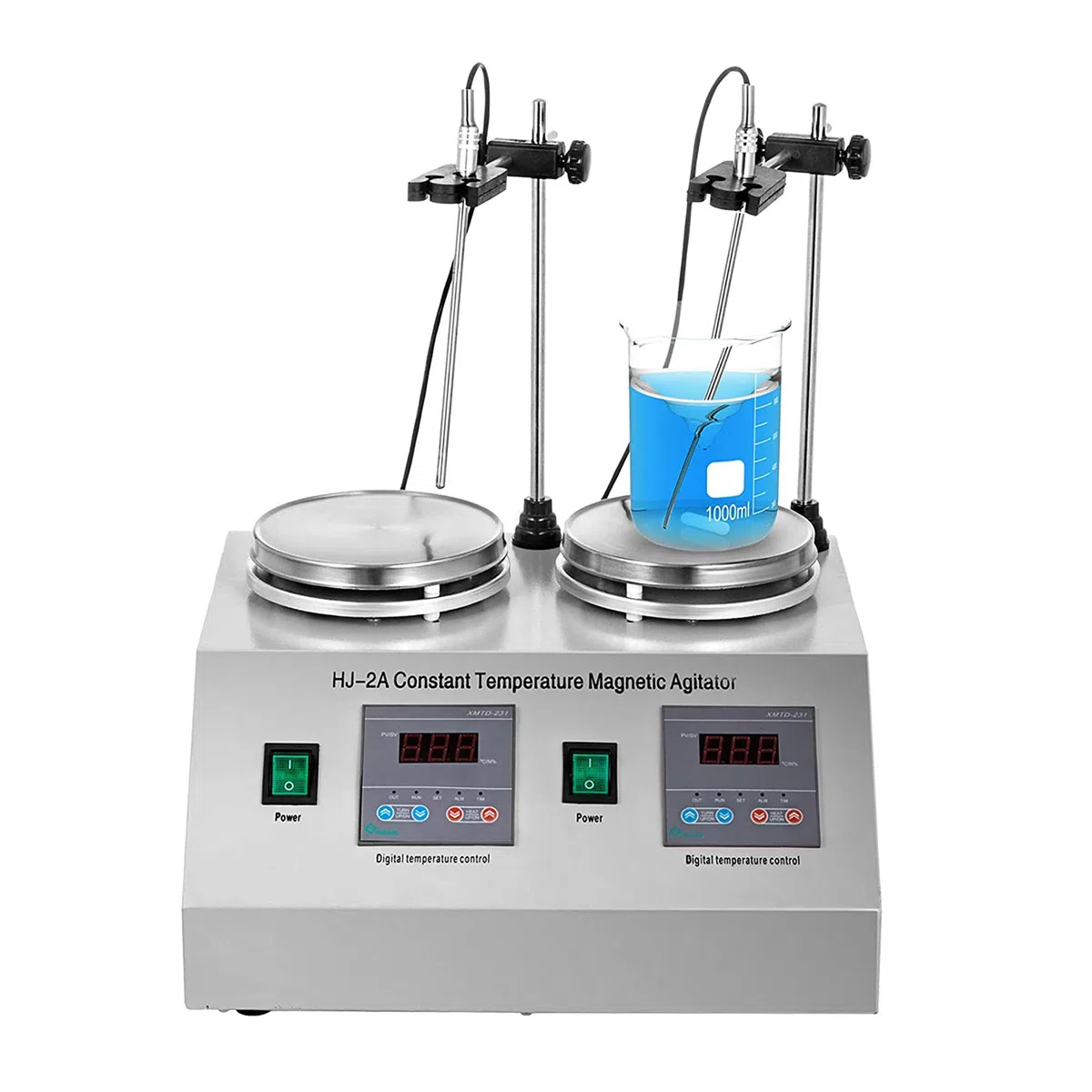 Mieszadło magnetyczne do laboratorium z możliwością regulacji prędkości i temperatury, cyfrowy wyświetlacz. Mieszadło magnetyczne z płytą grzejną i mieszadłem. Cyfrowe (2)