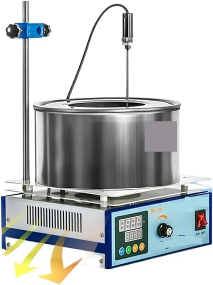 Mieszadło magnetyczne, 15 l, laboratoryjne, ogrzewanie, cyfrowy wyświetlacz, stała temperatura, woda, kąpiel, olej, garnek do kąpieli i roztworów grzewczych