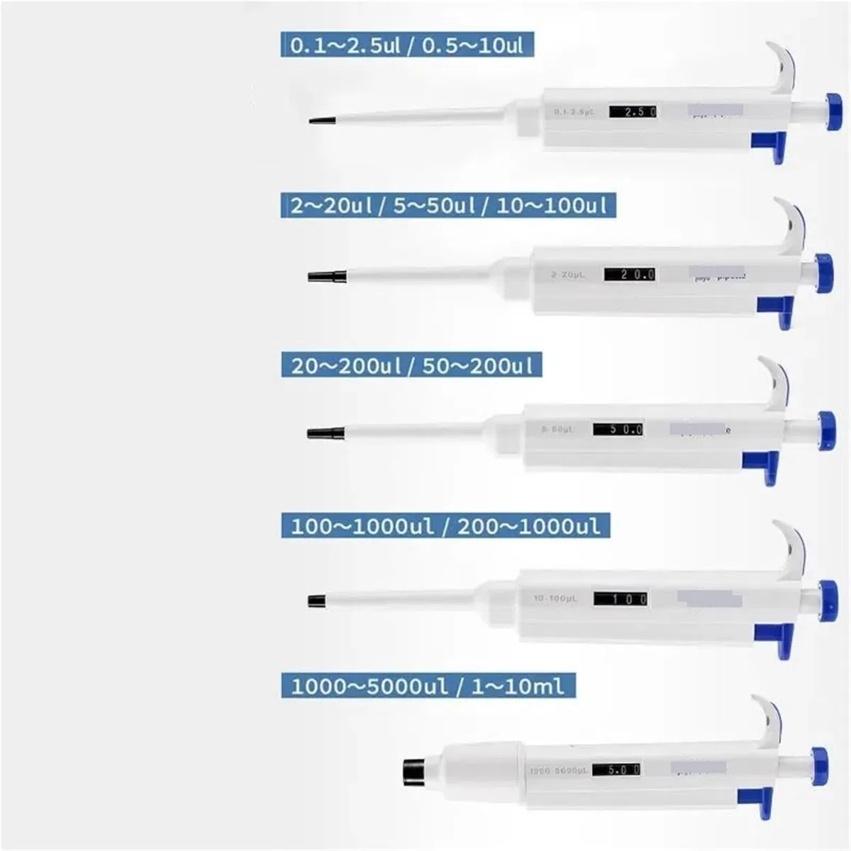 Pipety Pipeta, Próbnik Laboratoryjny, Pistolet Do Próbek, Oznaczanie Ilościowe 1 Ml, Regulacja 5ul,Laboratorium(0.1-2.5ul)