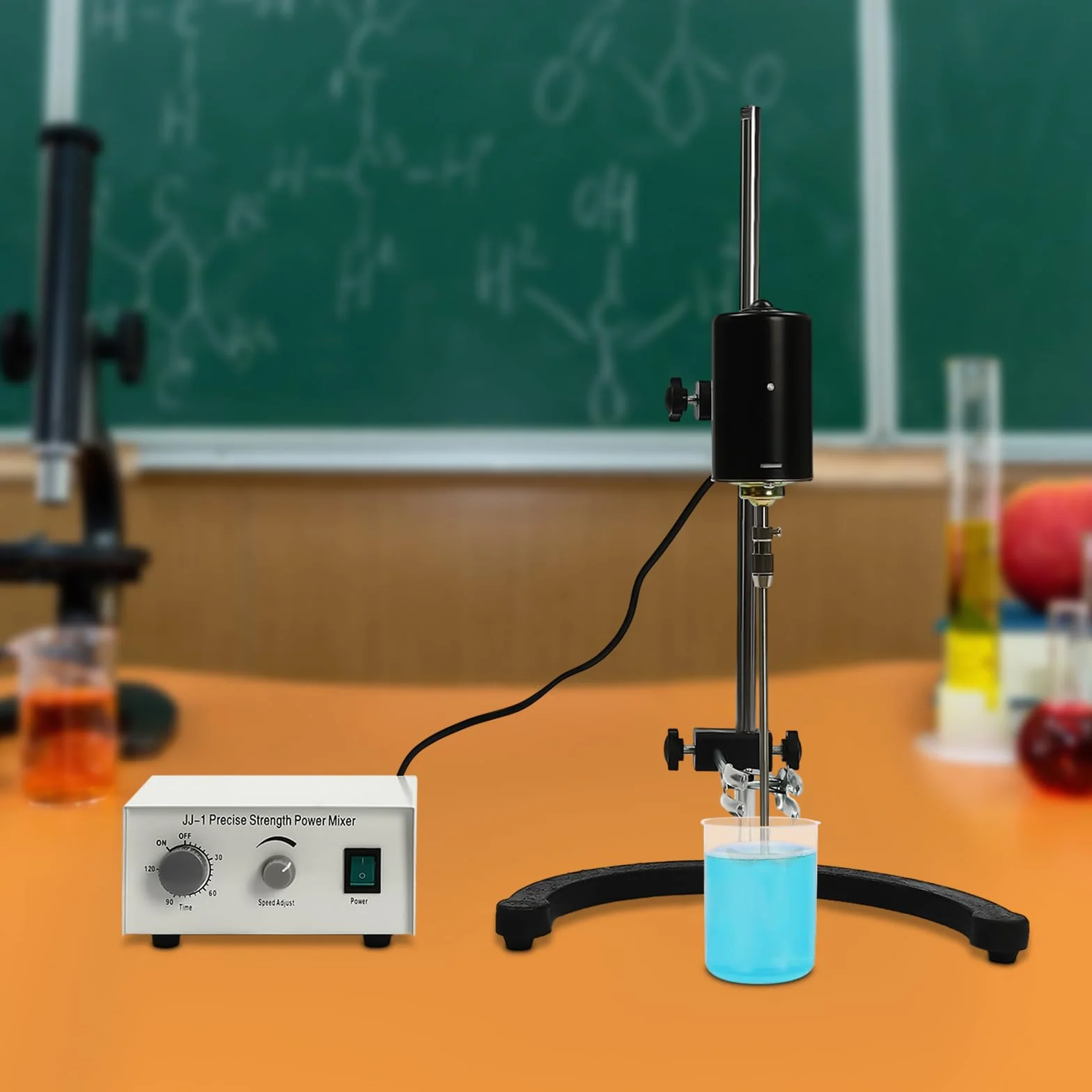 MINRS Mieszadło magnetyczne, 100 W, elektryczne mieszadło laboratoryjne, precyzyjne, 0-3000 obr./min, automatyczny mechaniczny mikser laboratoryjny, precyzyjny mikser