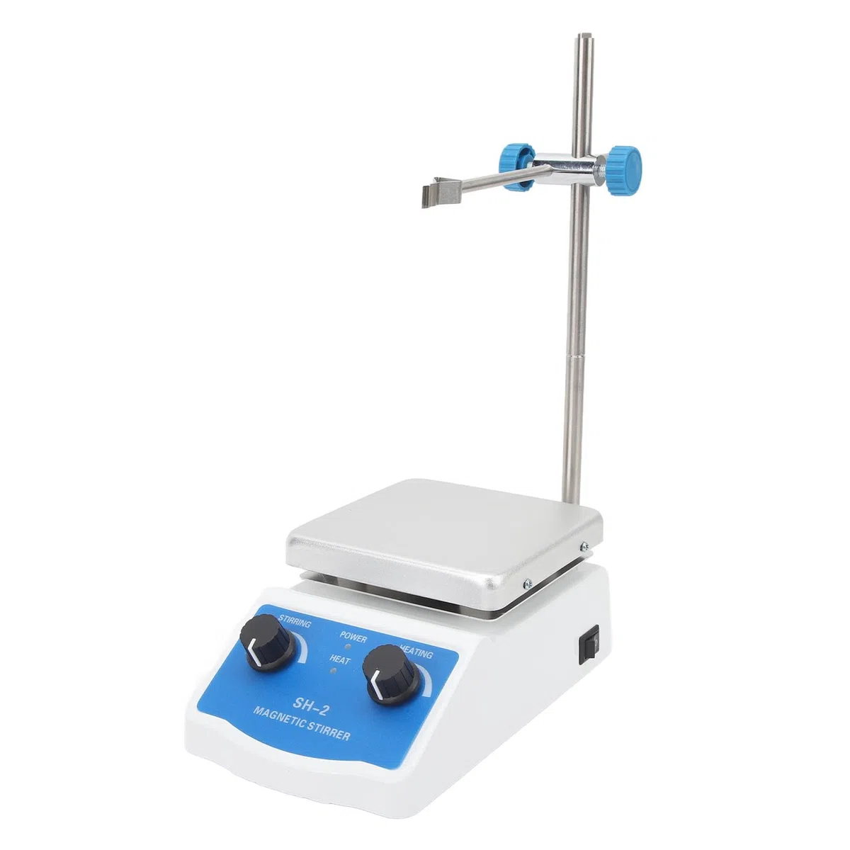 Mieszadło Magnetyczne Mikser z płytą grzejną 2000 Ml Pojemność Mieszania Mieszadła Laboratoryjne Płyta Grzejna 180 W Maksymalnie 662 ℉ 350 ℃ 100-1600 Obr./min Bezstopniowa