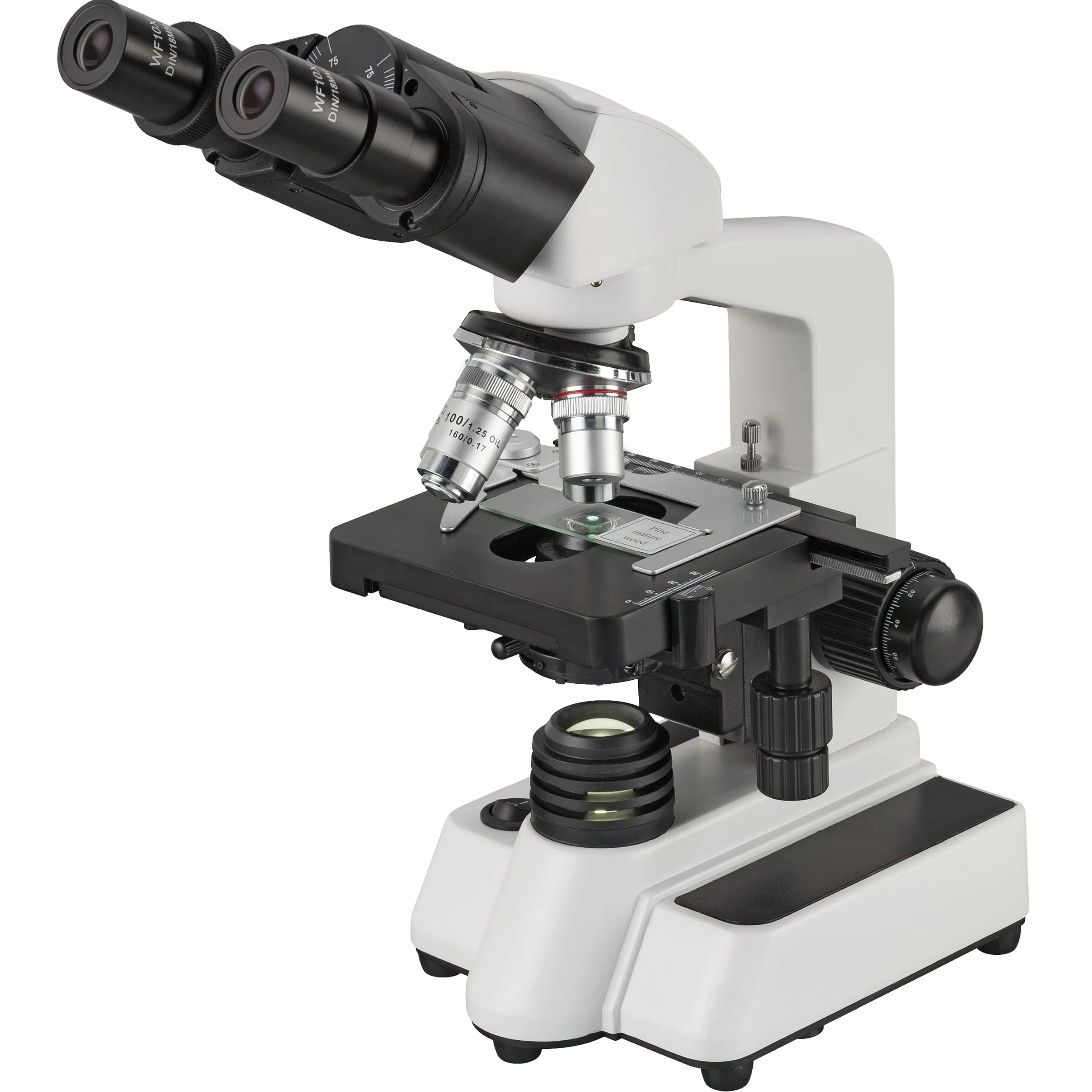 Bresser Bino 5722100 Mikroskop Dwuokularowy, Czarny, 40x-1000x