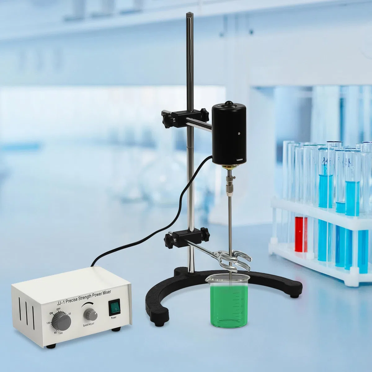 MINRS Mieszadło magnetyczne, 100 W, elektryczne mieszadło laboratoryjne, precyzyjne, 0-3000 obr./min, automatyczny mechaniczny mikser laboratoryjny, precyzyjny mikser