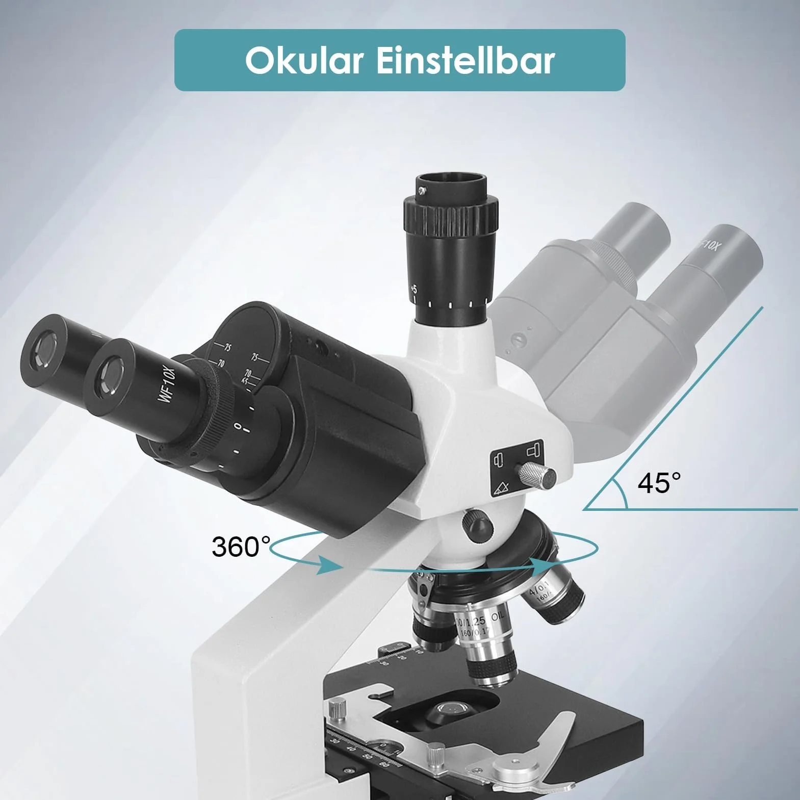 Mikroskop półprzezroczysty, powiększenie trójokularowy mikroskop laboratoryjny cyfrowy mikroskop elektronowy do kultur klinicznych, bakteriologii i histologii 40X-5000X