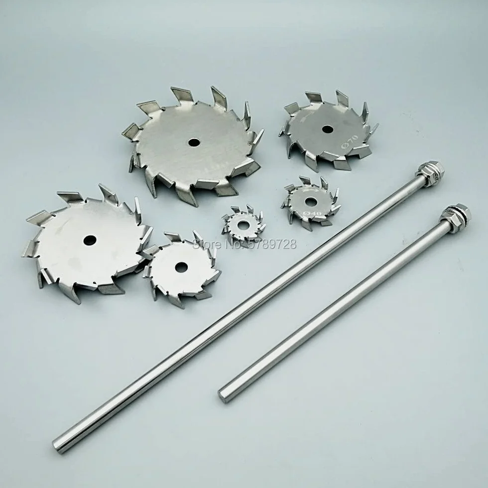 1 zestaw pręta mieszadła laboratoryjnego ze stali nierdzewnej 304 | Zestaw mieszadła dyspersyjnego piłokształtnego w wielu rozmiarach(80mm disk with rod)