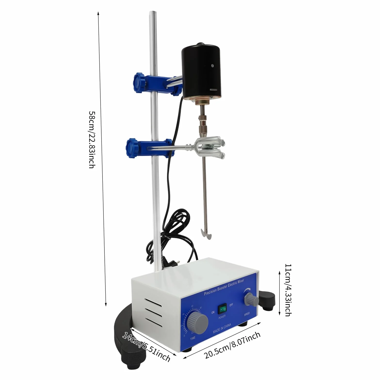 Mieszadło laboratoryjne Elektryczne Mieszadło zawieszone 220V 3000 obr/min Mieszadło laboratoryjne Mieszadło laboratoryjne Mikser precyzyjny 0-120 minut Timer