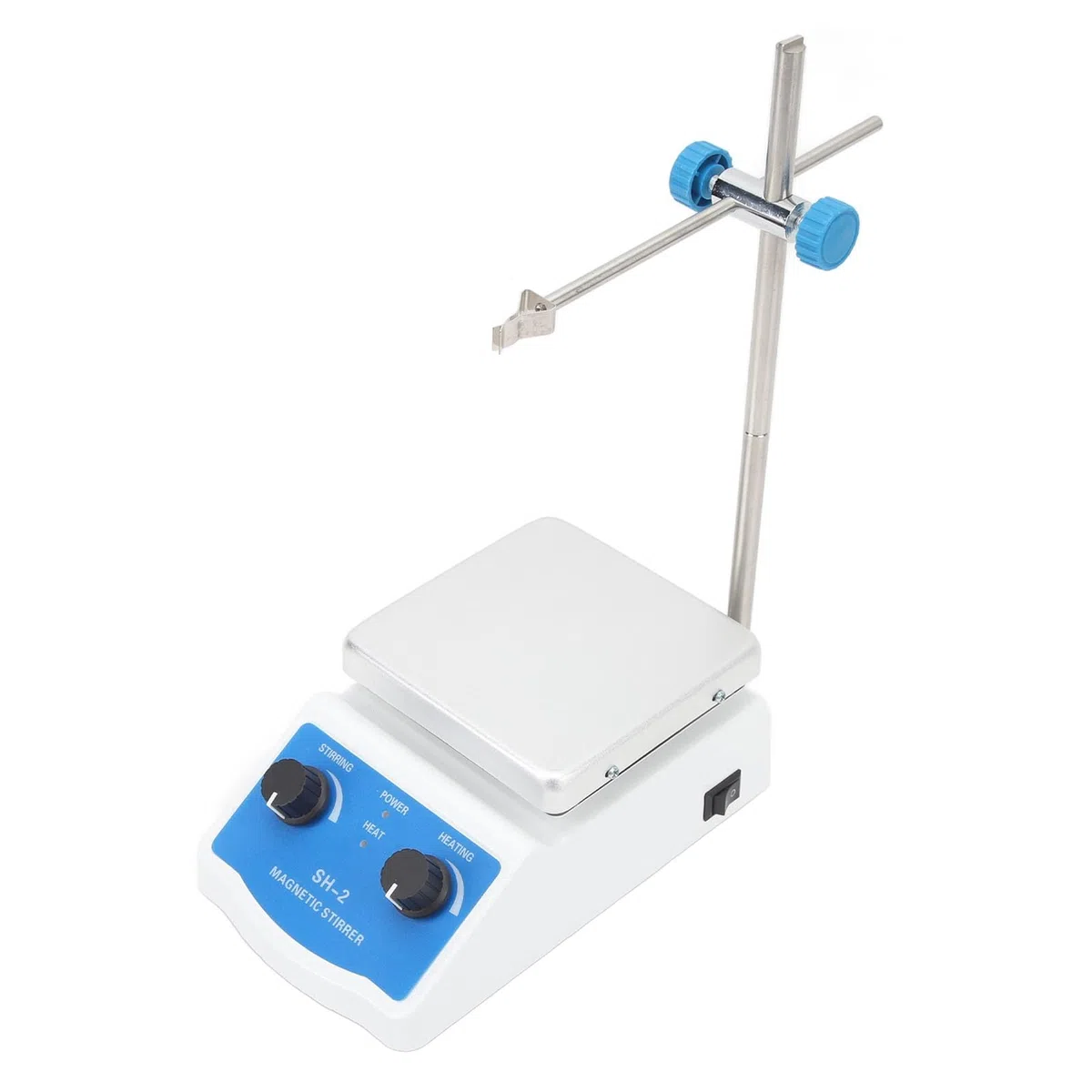Mieszadło Magnetyczne Mikser z płytą grzejną 2000 Ml Pojemność Mieszania Mieszadła Laboratoryjne Płyta Grzejna 180 W Maksymalnie 662 ℉ 350 ℃ 100-1600 Obr./min Bezstopniowa