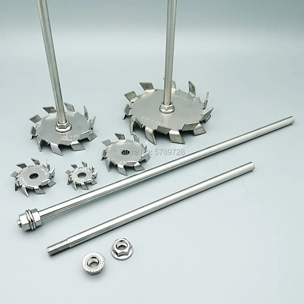 1 zestaw pręta mieszadła laboratoryjnego ze stali nierdzewnej 304 | Zestaw mieszadła dyspersyjnego piłokształtnego w wielu rozmiarach(80mm disk with rod)