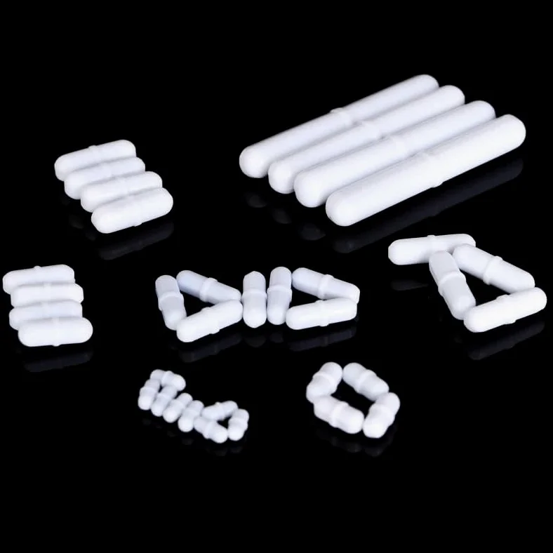 10 szt. Mieszadła magnetyczne PTFE - Kształtowane pręty mieszające z politetrafluoroetylenu do użytku laboratoryjnego(B550(D9xL55mm))
