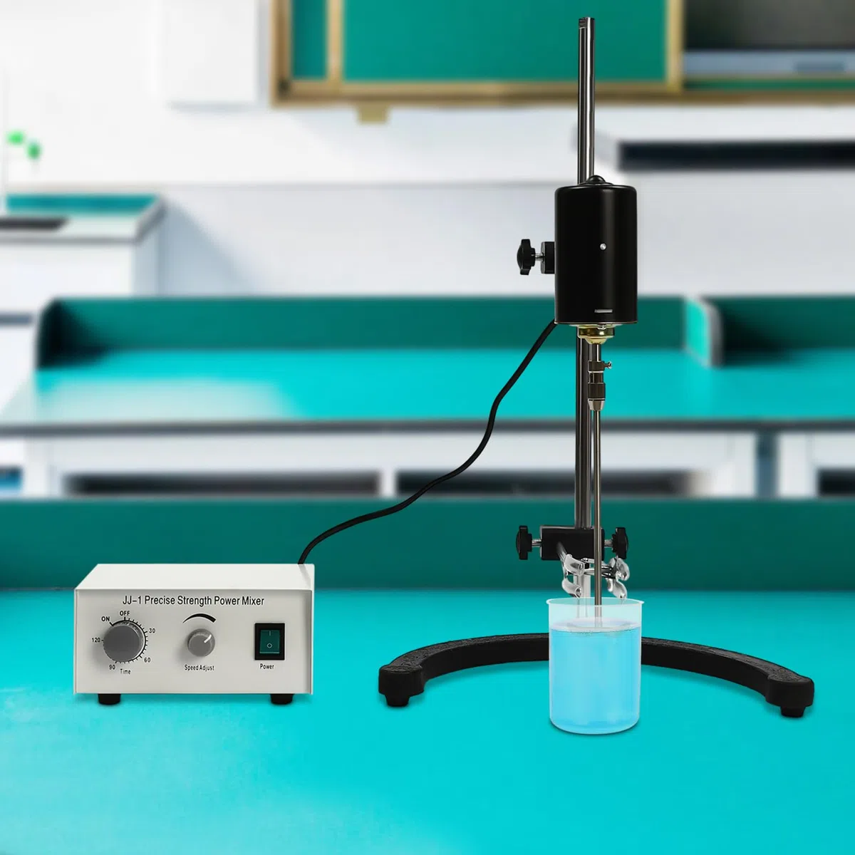 MINRS Mieszadło magnetyczne, 100 W, elektryczne mieszadło laboratoryjne, precyzyjne, 0-3000 obr./min, automatyczny mechaniczny mikser laboratoryjny, precyzyjny mikser