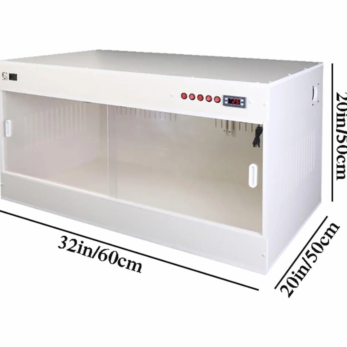 Inkubator dla szczeniąt i kotów, duże inkubatory dla zwierząt, wielofunkcyjny inkubator dla psów i kotów do domu (60X50X50cm)(White,60X50X50cm)