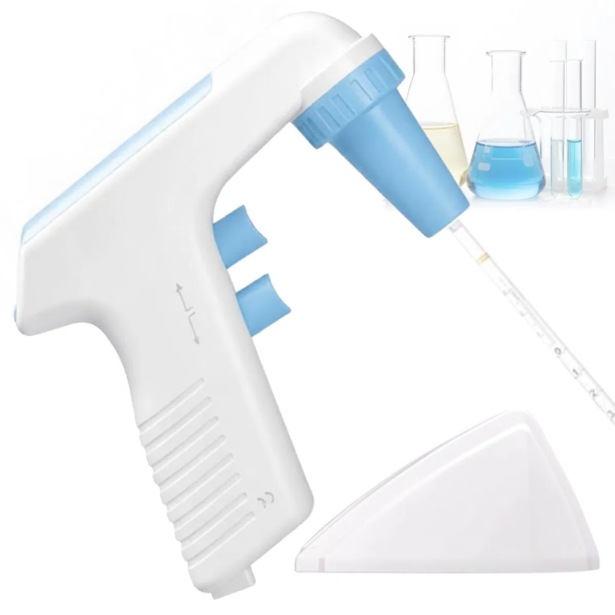 Elektryczny sterownik pipet laboratoryjnych – cyfrowy, automatyczny pipetor (0,1–100 ml) z napędem silnikowym, 6 prędkościami, 2 trybami dozowania i wyświetlaczem LCD