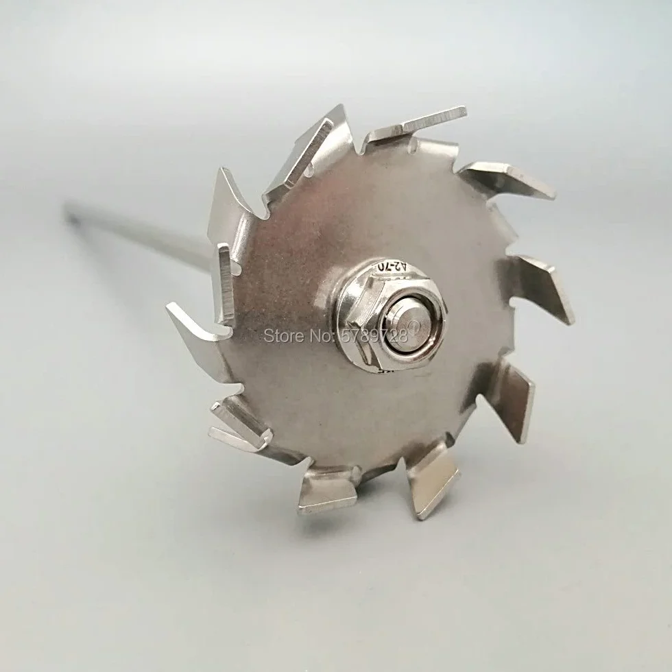 1 zestaw pręta mieszadła laboratoryjnego ze stali nierdzewnej 304 | Zestaw mieszadła dyspersyjnego piłokształtnego w wielu rozmiarach(80mm disk with rod)