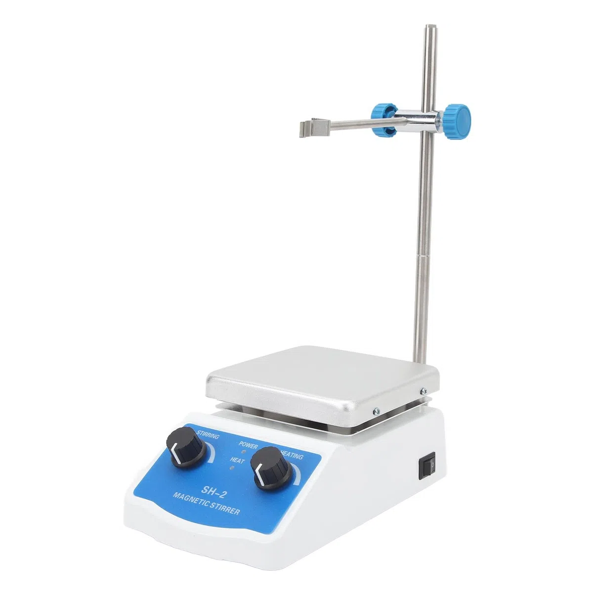 Mieszadło Magnetyczne Mikser z płytą grzejną 2000 Ml Pojemność Mieszania Mieszadła Laboratoryjne Płyta Grzejna 180 W Maksymalnie 662 ℉ 350 ℃ 100-1600 Obr./min Bezstopniowa