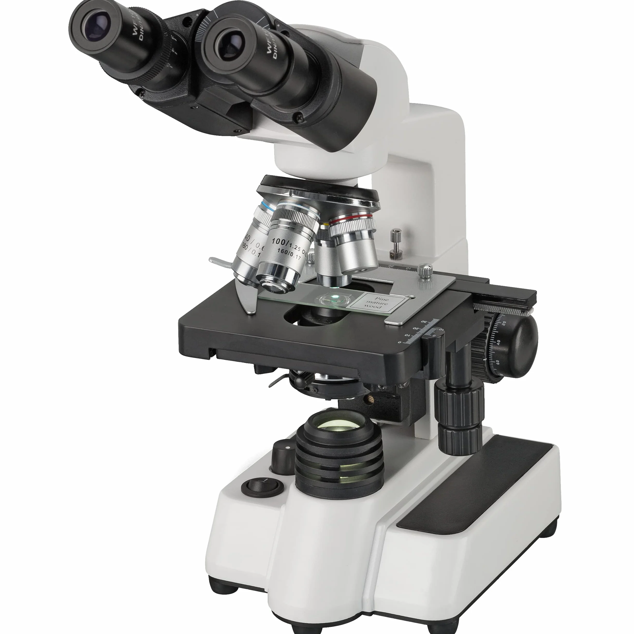 Bresser Bino 5722100 Mikroskop Dwuokularowy, Czarny, 40x-1000x