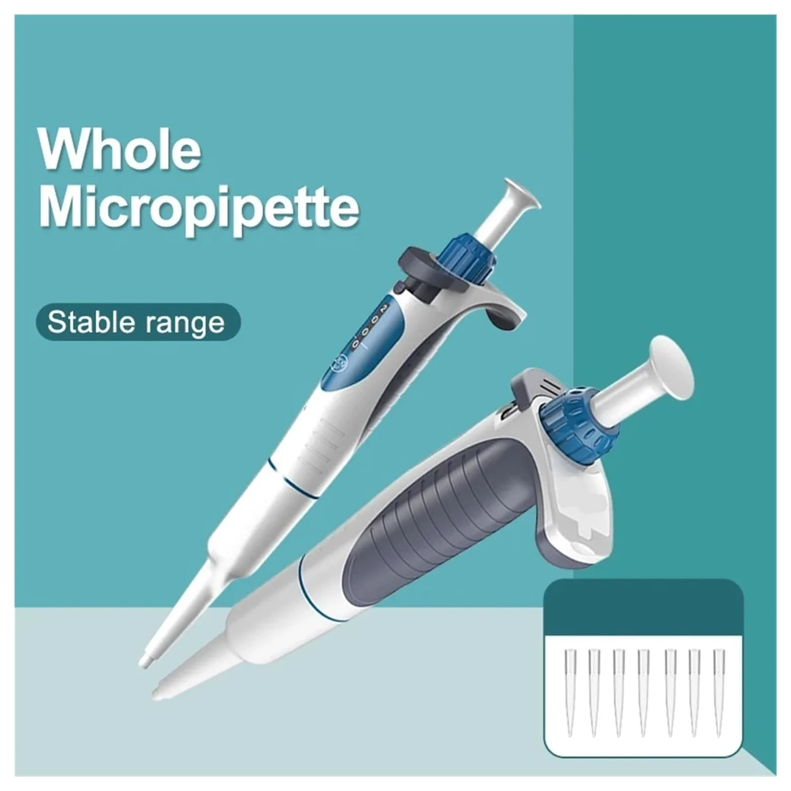 Pipety laboratoryjne, Pipeta laboratoryjna, cyfrowa regulowana mikropipeta sprzęt laboratoryjny z końcówkami pipety,Mikropipety(100-1000ul)