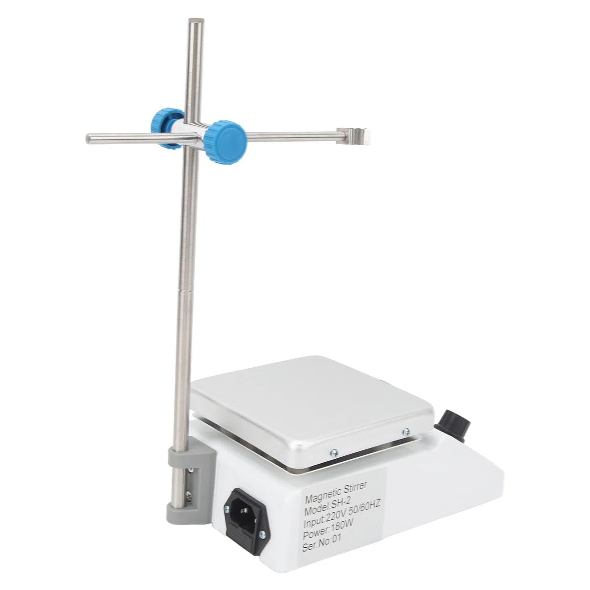Mieszadło Magnetyczne Mikser z płytą grzejną 2000 Ml Pojemność Mieszania Mieszadła Laboratoryjne Płyta Grzejna 180 W Maksymalnie 662 ℉ 350 ℃ 100-1600 Obr./min Bezstopniowa