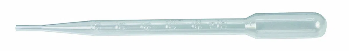Heathrow Scientific HD206373C pipeta transferowa, 1-drożna, polietylen, pojemność robocza 3 ml, skala 0,5 ml, długość 155 mm, przezroczysta (opakowanie 500 sztuk)