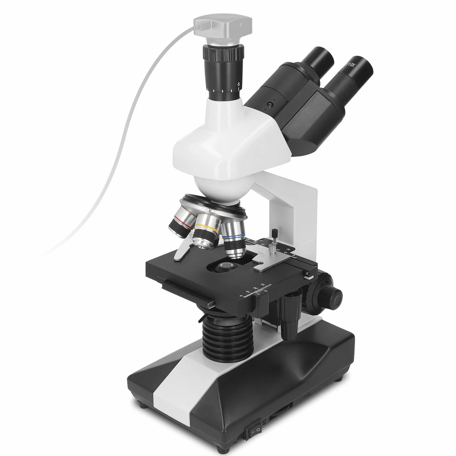 Mikroskop półprzezroczysty, powiększenie trójokularowy mikroskop laboratoryjny cyfrowy mikroskop elektronowy do kultur klinicznych, bakteriologii i histologii 40X-5000X