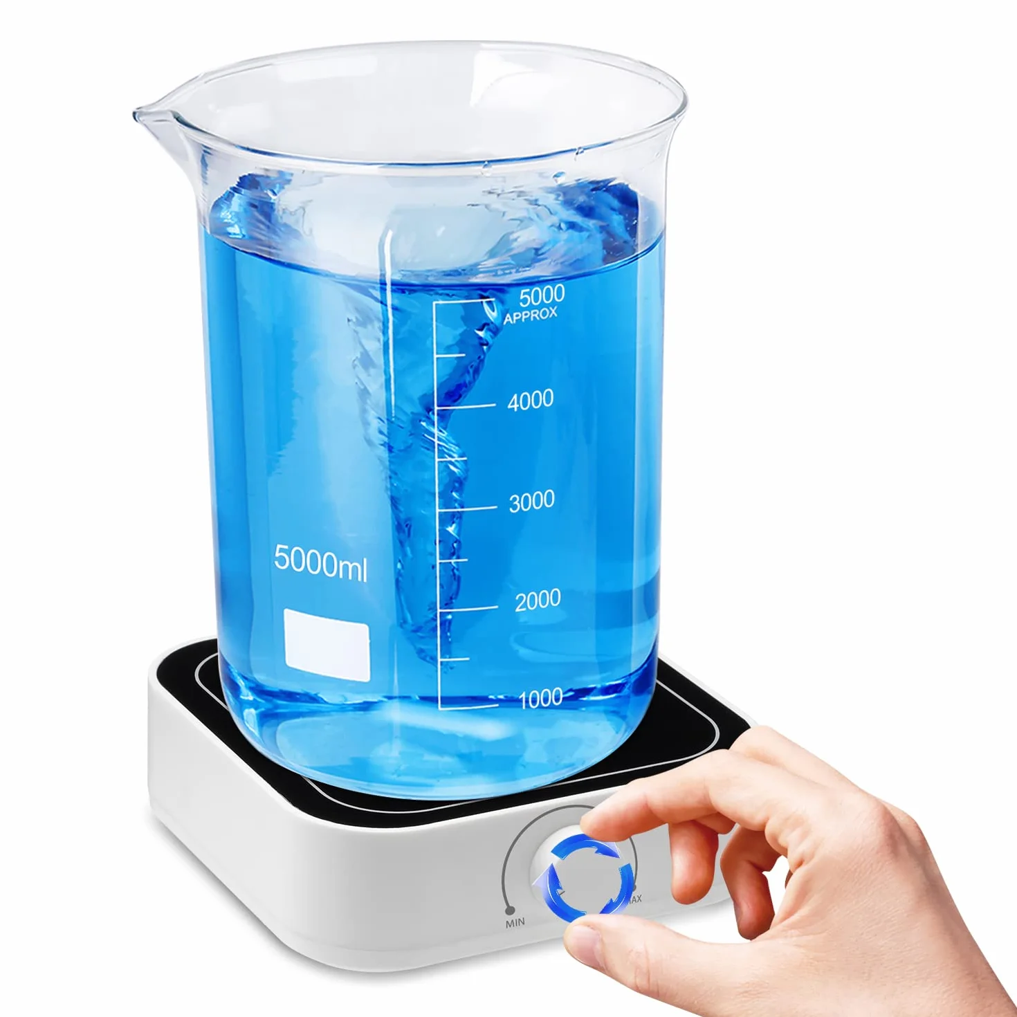 Mieszadło magnetyczne 500-3000obr./min 5L laboratoryjne, mieszadło magnetyczne 145 mm 5000ml z 1 mieszadłem magnetycznym