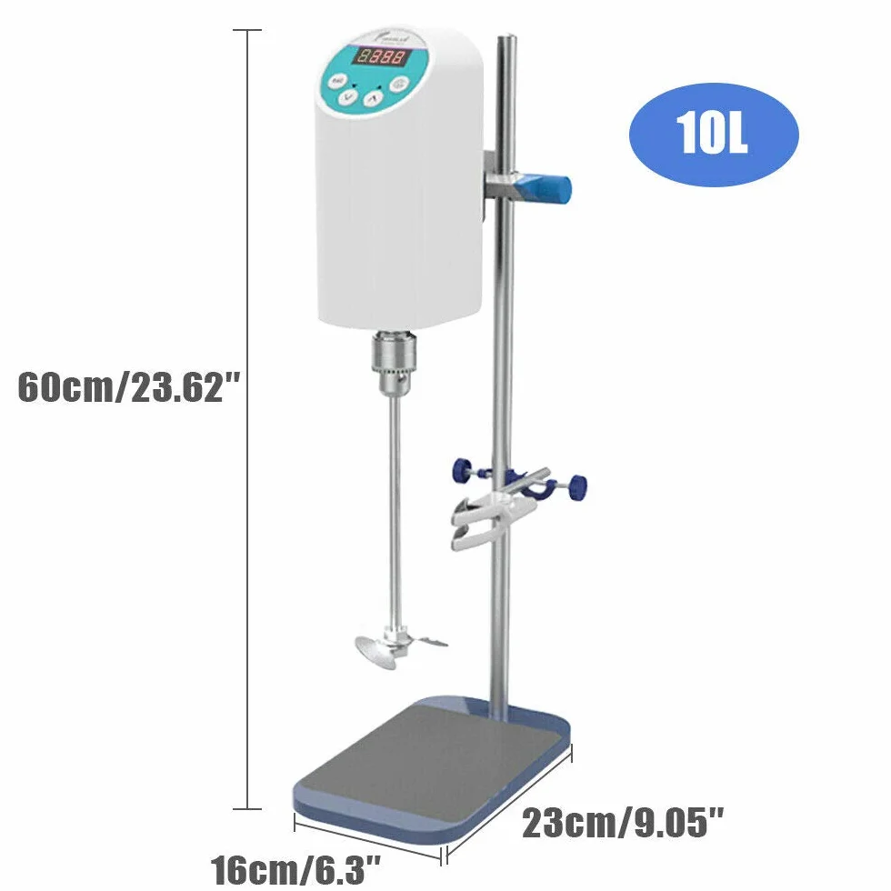 YUEWO Lab Digital Overhead mikser elektryczny, zabezpieczenie przed przeciążeniem, mikser elektryczny, mieszadło, mikser laboratoryjny, przemysłowy mikser płynny, mieszadło, mieszadło, mieszadło,